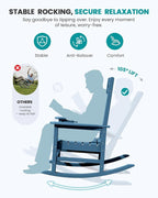SERWALL Oversized Outdoor Rocking Chair, All-Weather Patio Rocking Chair - Image 4