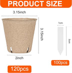 120 Packs 3.15 Inch Peat Pots, Biodegradable Pots - Image 2