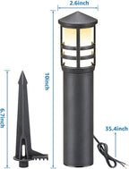 SUNVIE 4-Pack Low Voltage Pathway Lights 3W 3000K 12-24V LED Landscape Bollard - Image 7