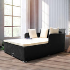 RELAX4LIFE Rattan Patio Outdoor Daybed, Wicker 2-Person Sunbed Loveseat - Image 2