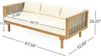Merax Outdoor Acacia Wood Conversation Set - Image 7