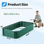 Quictent Galvanized Raised Garden Bed Kit, Strengthened by Crossbar, Dark Green - Image 6