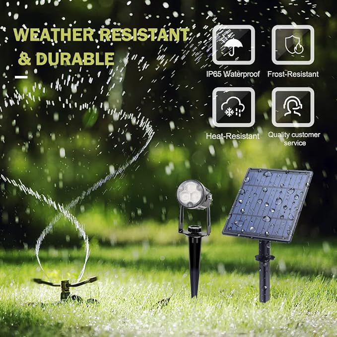 APONUO Metal Outdoor Solar Landscape Lights Solar Lights Outdoor Waterproof - Image 4