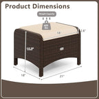 RELAX4LIFE Wicker Outdoor Ottomans - Image 3