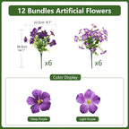 INQCMY Artificial Flowers for Outdoors Fake Plants Spring Decoration, 12 - Image 2