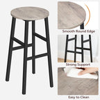 Bar Stools, 28 Inch Kitchen Breakfast Bar Stools, Industrial Stools, Easy - Image 6
