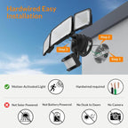 LEPOWER LED Motion Sensor Security Lights, 3 Head Motion Detected, Waterproof - Image 5