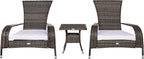 SAFAVIEH Outdoor Patio Furniture Collection Edna 3-Piece Lounge Set by SAFAVIEH