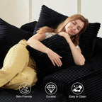 67 Inch Chaise Lounge Chair Indoor, Oversized Upholstered Boneless Sofa Bed - Image 6