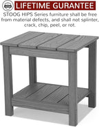 Stoog All-Weather Patio Side Table, 2-Tier Rectangular Outdoor Side Table - Image 5