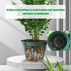 10 Pack Green Plastic Planter Pots, 10 Inch Thick - Image 5
