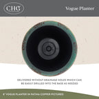 Classic Home and Garden Vogue Planter Pots w/Pottery Quality Finish - Image 3
