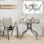 TLSUNNY Patio Dining Set 5 Pieces, All Weather Outdoor Furniture W/30"X 30" - Image 2