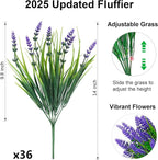 ZINHO 36 Bundles Artificial Flowers Outdoor, Faux Lavender Flowers - Image 3