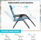 Homall Zero Gravity Chair Patio Folding Lawn Outdoor Lounge Gravity Camp - Image 5