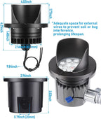 LEONLITE Dia. 4 Inch Well Lights Landscape LED In Ground, Shielded Top - Image 7