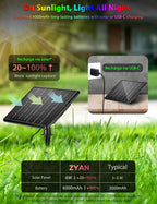 ZYAN Solar Landscape Spotlights Outdoor, Auto On/Off & IP65 Waterproof - Image 4