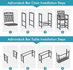 Ciokea Outdoor Bar Height Table Set of 5, Heavy-Duty All-Weather HDPE Patio Bar - Image 9
