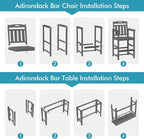 Ciokea 3 Pcs Outdoor Bar Height Table Set, Heavy-Duty All-Weather HDPE Patio - Image 9