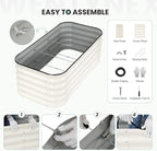 4×2×1.4FT Galvanized Raised Garden Bed Outdoor, Metal Raised Garden Bed Kit - Image 5