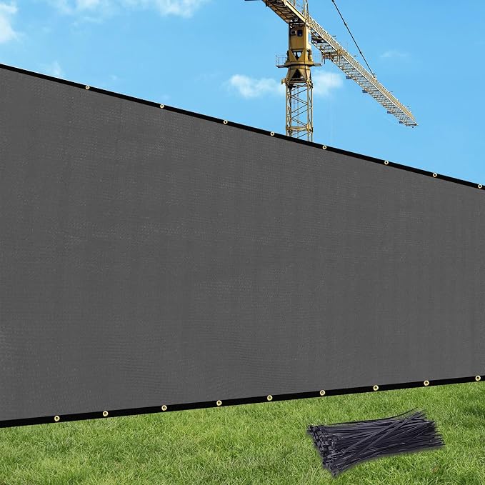 UPGRADE Privacy Fence Screen 4'x38' Dark Grey Outdoor 90% Visibility Blockage by UPGRADE