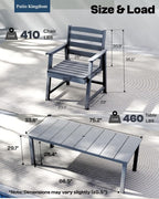 5-Piece Black Outdoor Dining Set - Image 2