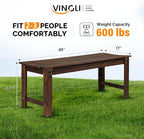 VINGLI Outdoor Wood Bench - Image 3