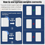 18pcs Outdoor Curtain Weights, Plastic Wrapped Magnetic Drapery Weights - Image 6
