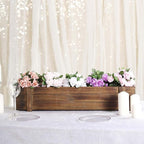 Efavormart 30"x6" Smoked Brown Wood Planter Box - Image 2