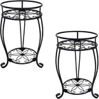 CASIMR 2-Pack Plant Stand, 2 Tier 19.2 inch Tall Metal Potted Holder Rack by CASIMR