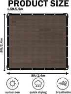 Sun Shade Cloth with Grommets, 90% UV Protection Shade Fabric, Pergola Shade - Image 2