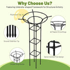 Garden Trellis for Climbing Plants Outdoor, 65 Inch Mushroom Top Trellis for - Image 4