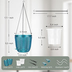 QCQHDU Self Watering Hanging Pots, 2 Pack 5.7 Inch Hanging Planters - Image 3