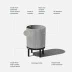 Veradek Demi Series Round Planter w/ Stand - Image 2