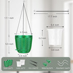 QCQHDU Self Watering Hanging Pots, 2 Pack 5.7 Inch Hanging Planters - Image 3