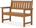 LUE BONA Outdoor Bench, 2-Person HDPS Garden Bench, Outdoor Benches Weatherproof - Image 7