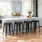 Stackable Metal Bar Stool Backless Indoor-Outdoor Counter Stools Fullmetal - Image 9