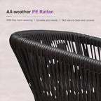 PURPLE LEAF Patio Dining Set 9 Pieces Furniture Set Aluminum Rattan Wicker - Image 8
