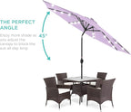 Best Choice Products 10ft Solar Polyester LED Lighted Patio Umbrella w/Tilt - Image 2
