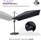 PURPLE LEAF 10 Feet Patio Umbrella Outdoor Cantilever Square Umbrella Aluminum - Image 8
