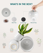 vancasso 6+8+10 inches Ceramic Plant Pots, Planters - Image 3