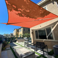 SUNLAX Sun Shade Sail SS-140 20' x 20' x 28.3' Terra Red Right Triangle Canopy by SUNLAX