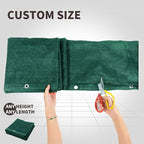 LOVE STORY Custom Size 3'x34' Dark Green Balcony Privacy Screen, UV Block - Image 2