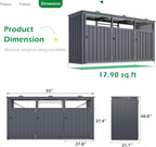 AECOJOY Outdoor Trash Can Storage Shed - Image 6