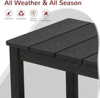 Stoog Outdoor Side Table with 2 Layer Storage, All-Weather Rectangular End Table - Image 4