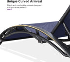 PURPLE LEAF Patio Chaise Lounge Set Outdoor Beach Pool Sunbathing Lawn Lounger - Image 3