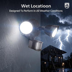 Philips 44W 4200 lm LED Security Light Outdoor w/PIR Motion Sensor, 5000K - Image 8