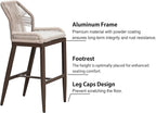 PURPLE LEAF Patio Bar Stool Bar Height Set of 4 Outdoor Rattan Chairs - Image 8