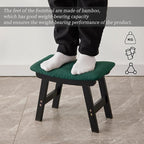 Foot Stool, Bamboo Small Sofa Foot Rest Under Desk, Extra Seating - Image 4