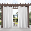 Exclusive Home Cabana Solid Indoor/Outdoor Light Filtering Hook-and-Loop Tab by Exclusive+Home